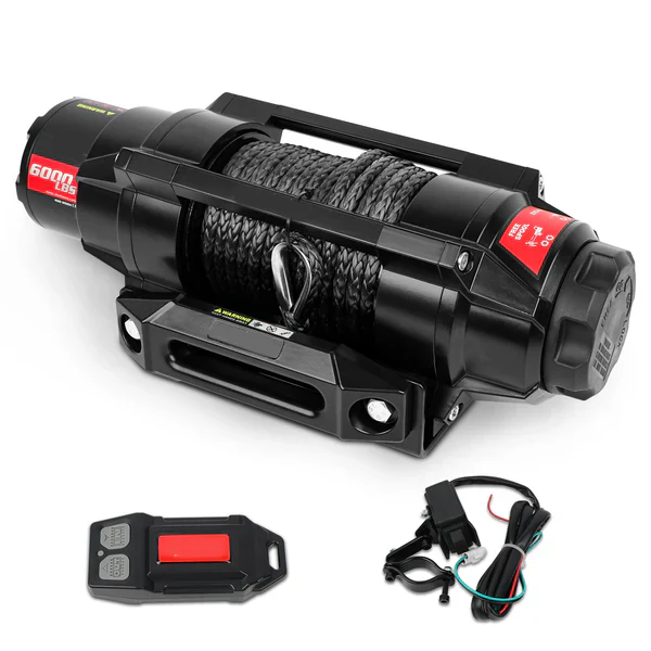 12V 2S Series Electric Winch 6,000 LBS with 15M Synthetic Rope for ATV, UTV, Boat & Trailer - Image 7