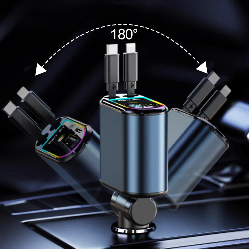 Retractable Car Charger with Starlight - Image 2