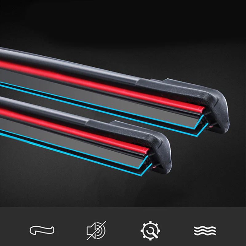 Silent Four-Layer Rubber Strip Windshield Wipers for Car - Image 2
